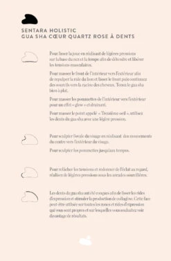 Gua Sha Cœur Quartz Rose à Dents 6 Gua Sha Cœur Quartz Rose à Dents -Beaute Luxe Soldes Gua sha coeur quartz rose a dents FR
