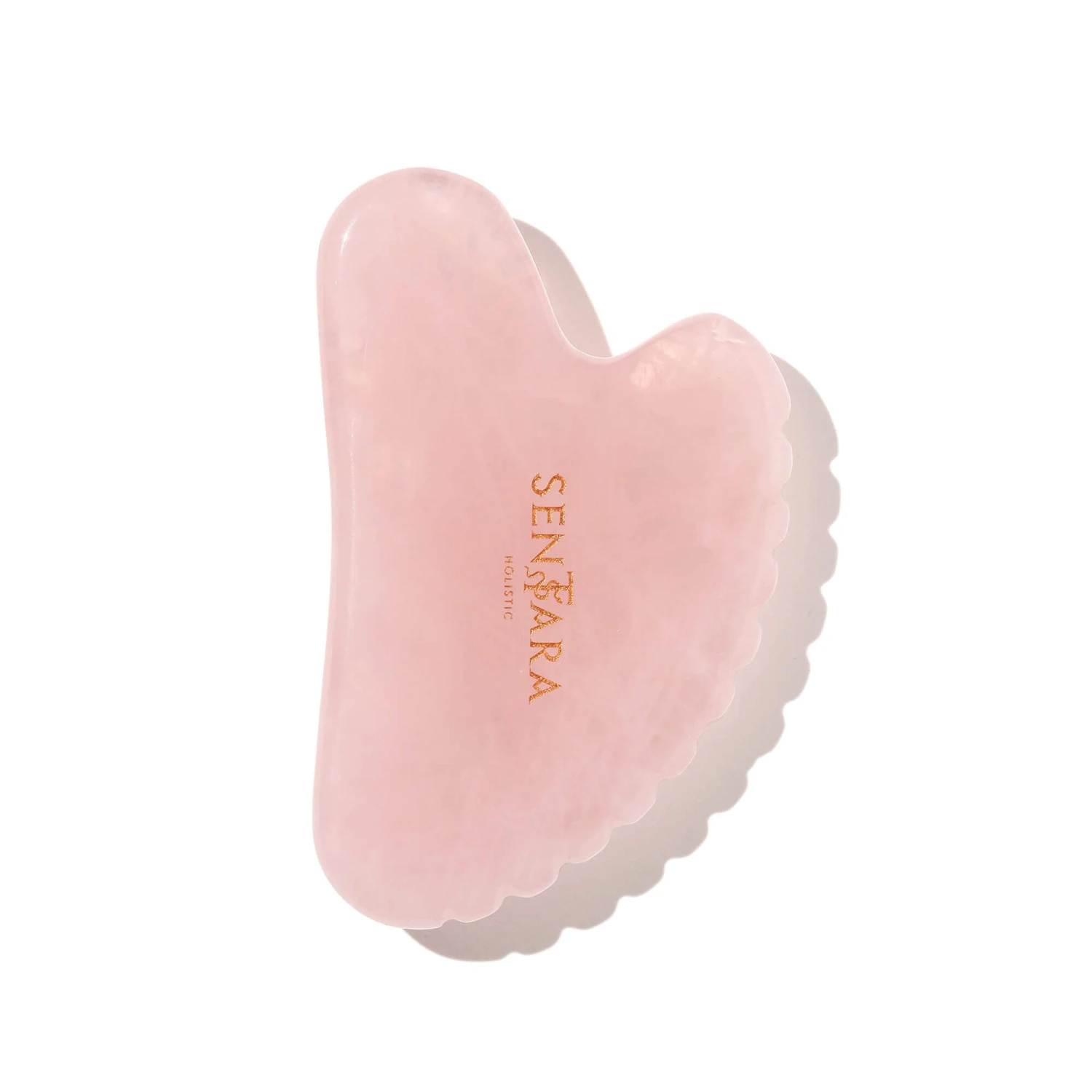 Gua Sha Cœur Quartz Rose à Dents 1 Gua Sha Cœur Quartz Rose à Dents